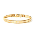 AirbnbGold 14K Roman Script Punching Bangle Bracelet JNB3682