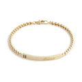bnbGold 14K Lettering Black Cubic Stick Linked Bracelet PNB5334