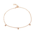 AirbnbGold 14K Mini Edge Circle Cubic Chain Bracelet JNA27919