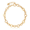 AirbnbGold 14K RomanNumber OvalChain Heart Charm Bracelet IRB37820