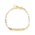 AirbnbGold 14K Mini Stick Engraving Lost Child Prevention Baby Bracelet IRB38238