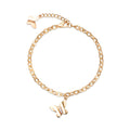 NBNGold 14K Volume Cubic Butterfly Chain Bracelet NPB25753