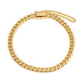 AirbnbGold 14K Bold Round Curved Chain Small Bracelet IRB27356