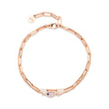 14K Blue D Color Q Fish Two Line Clip Chain Bracelet NPB27568