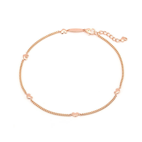 AirbnbGold 14K volume heart curve chain bracelet IRA27852