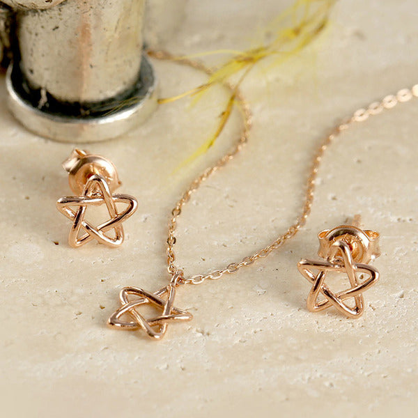 bnbgold 14k star wire jewelry set NPS29276