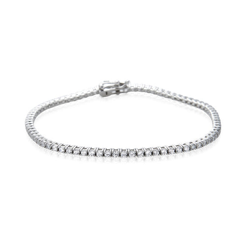 14K Gold Square Prong Setting Tennis Bracelet 1.75mm GTB38227