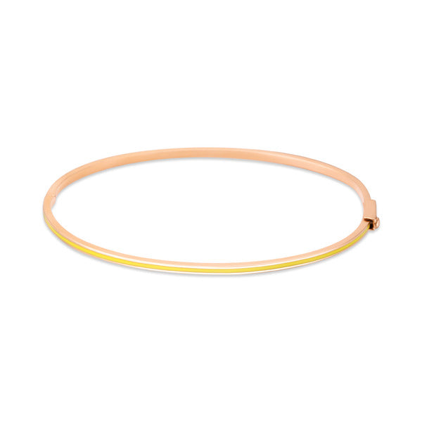 VNBI Gold 14K Simple Slim Yellow Epoxy Bangle JNB27500