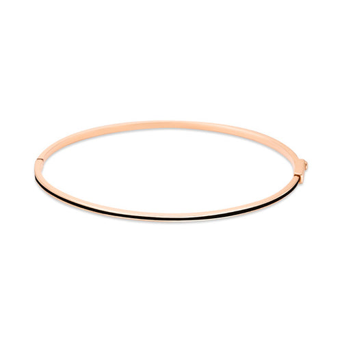 14K Simple Slim Black Epoxy Bangle JNB27501