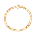 AirbnbGold 14K Simple Bold Glossy Clip Chain Bracelet JNB29527
