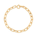 14K Simple Bold Zigzag Cut Chain Bracelet JNB29530