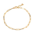 AirbnbGold 14K Simple Layered 1mm Clip Chain Bracelet IRB29534
