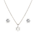 14K Simple Engagement Setting 4mm Cubic Jewelry Set NPS30124