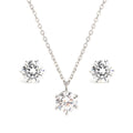 AirbnbGold 14K Simple Prong Setting 7.5mm Cubic Jewelry Set NPS30128