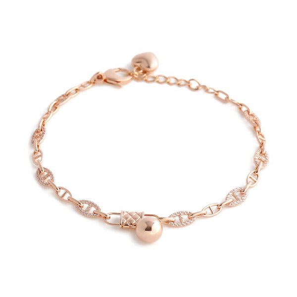 AirbnbGold 14K Cubic Sapphire Diamond Chain Bracelet JNB20639