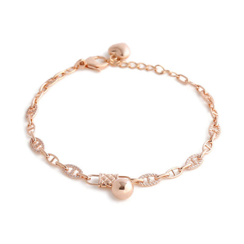 AirbnbGold 14K Cubic Sapphire Diamond Chain Bracelet JNB20639