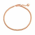 AirbnbGold 14K Round Heart 3.0mm Cable Bracelet PNB27363