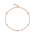 AirbnbGold 14K turquoise stone pvc bracelet NPA27586