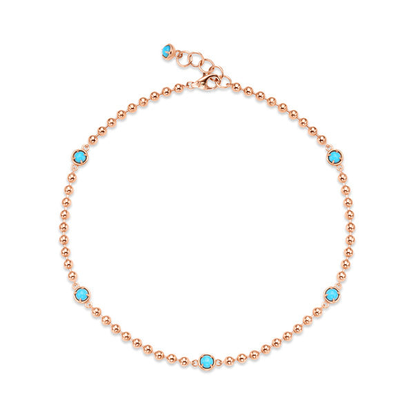 AirbnbGold 14K turquoise stone pvc bracelet NPA27586