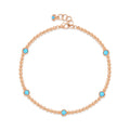 bnb gold 14k turquoise pendant chain bracelet NPB27837