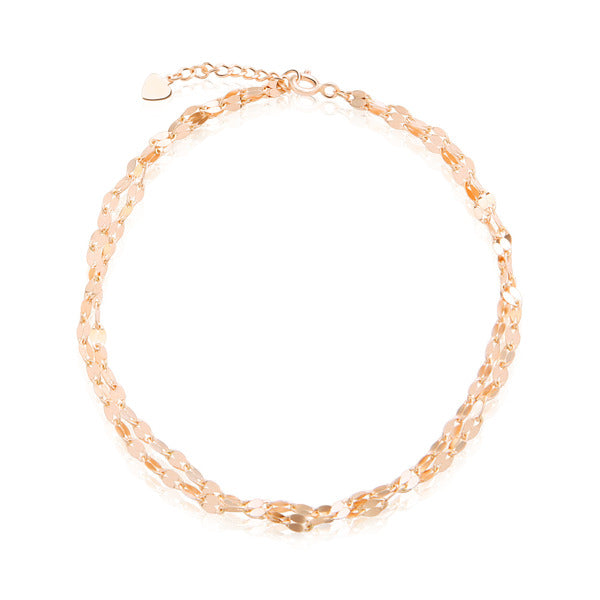 AirbnbGold 14K bed chain two lines S IRA38264