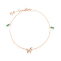 AirbnbGold 14K birthstone emerald butterfly cubic ring SCA38271