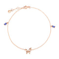 AirbnbGold 14K Sapphire Butterfly Cubic Ring SCA38278