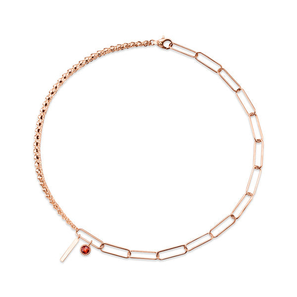AirbnbGold 18K two-row garnet untreated chain bracelet NPA27580