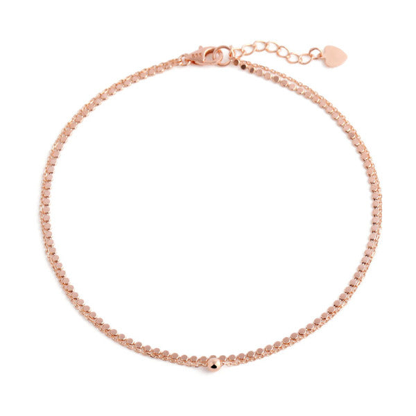 AirbnbGold 18K two-line flat round chain ring IRA28125