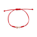 bnb gold 14k double owl silk string red bracelet PNB35760