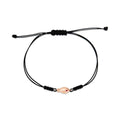 VbnbGold 14K Ruby Eye Fish Silk String Black Bracelet PNB35767