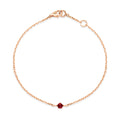 14K Ruby 5 Bead Frontier Chain Bracelet NPB40195