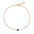 14K Emerald Square Cutting Chain Bracelet (May Best) NPB40196