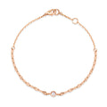 BnbGold 14K CubeChain White Facet-Ares Bracelet NPB40197
