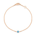 AirbnbGold 14K Eternal Blue Topaz Chain Bracelet NPB40198