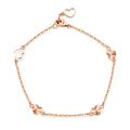 AirbnbGold 14K shine-cut heart decoration chain bracelet NPB40205