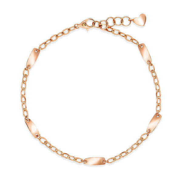 AirbnbGold 14K Wave Stick Mould Chain Bracelet NPB40206