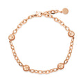 AirbnbGold 14K milgrain coin hollowモジュール chain bracelet NPB40208