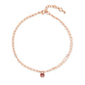18K Tourmaline Clutch Two Rows Layered Chain Bracelet NPA40211