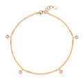 BnBGold 18K cut diamond earring hammered chain bracelet NPA40215