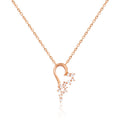 AirbnbGold 14K Unbalanced Heart Chain Necklace MNN40217