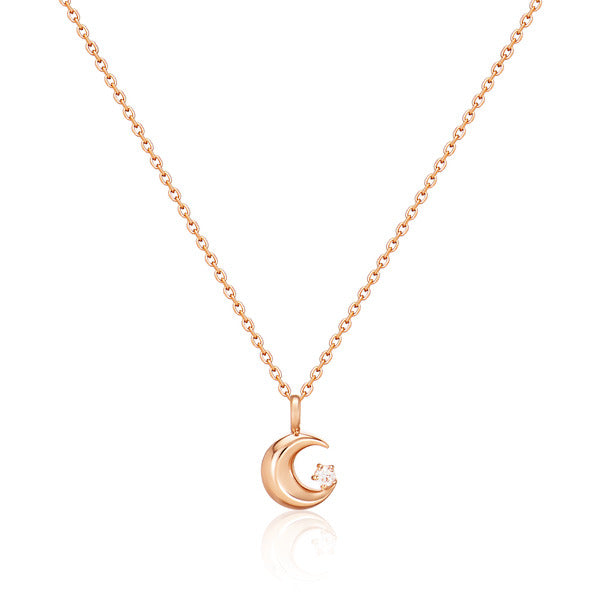 BnBGold 14K Silver White Cubic Zirconia Chain Necklace MNN40219