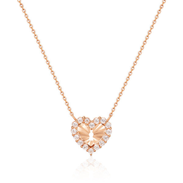 BNB Gold 14K Cut Point Heart Chain Necklace MNN40227