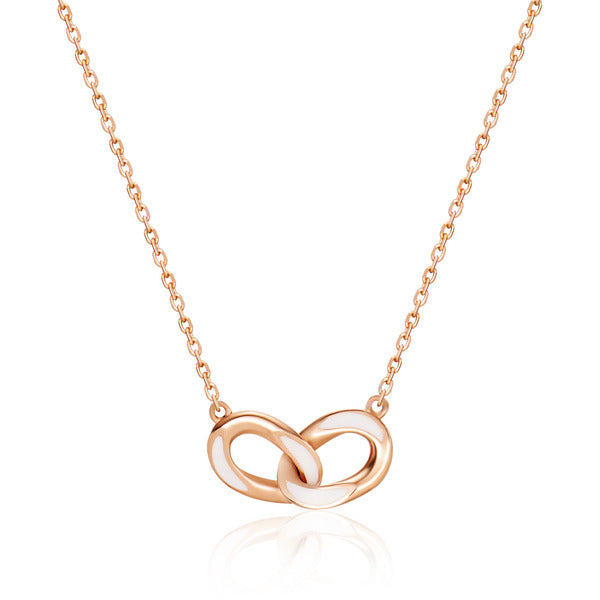 BnbGold 14K Bold White Enamel Chain Necklace MNN40231