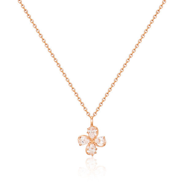 VNBI Gold 14K Daisy Flower Chain Necklace MNN40232