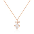 BnbGold 18K Square Sparkling Cubic Chain Necklace MNN40239