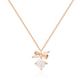 B&B Gold May Best 18K Ribbon Square Cutting Cubic Chain Necklace MNN40244