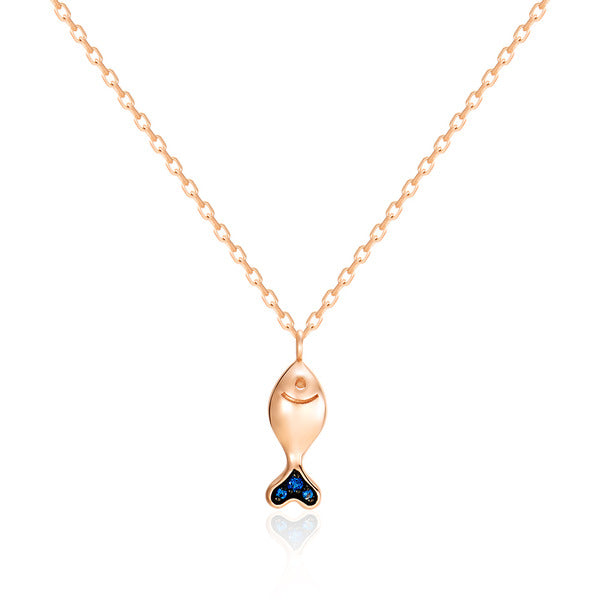 bnbgold 18k cubic fish pendant SNN40604