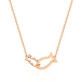 BnbGold 18K Double Cutting Fish Chain Necklace JNN40615