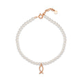BnBGold 14K crystal pearl fish bracelet MNB40591
